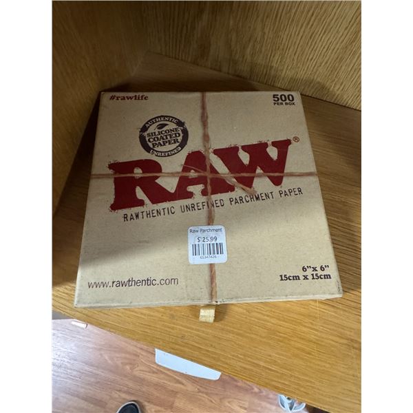 Raw unrefined parchment paper