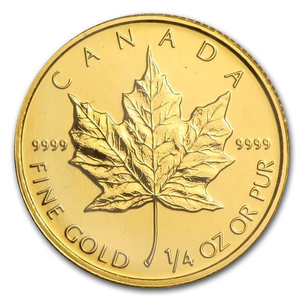 1/4-OZ 1993 CANADIAN MAPLE LEAF GOLD COIN