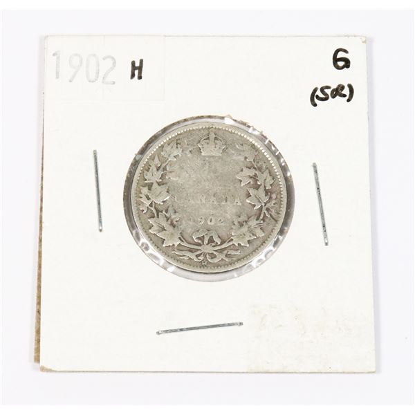 1902 CANADIAN SILVER QUARTER 92.5% SILVER
