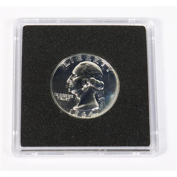 1964 GEORGE WASHINGTON QUARTER, PROOF 90% SILVER