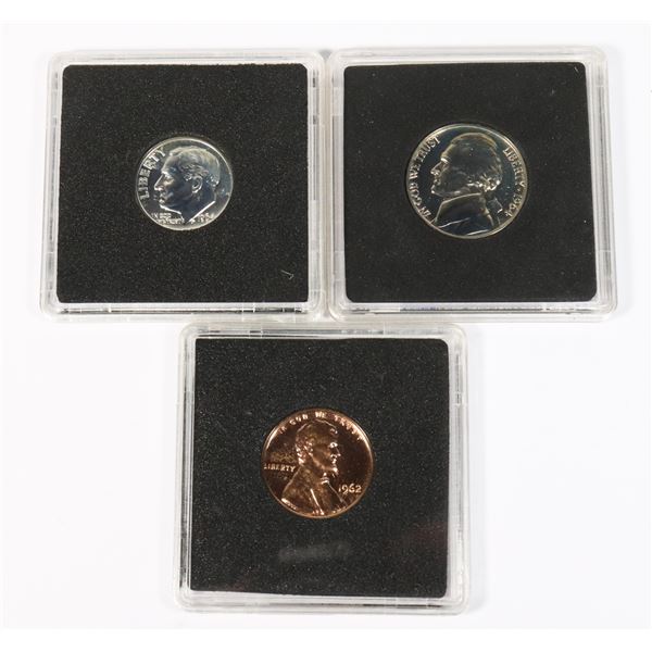 1964 ROOSEVELT SILVER PROOF DIME 90% SILVER