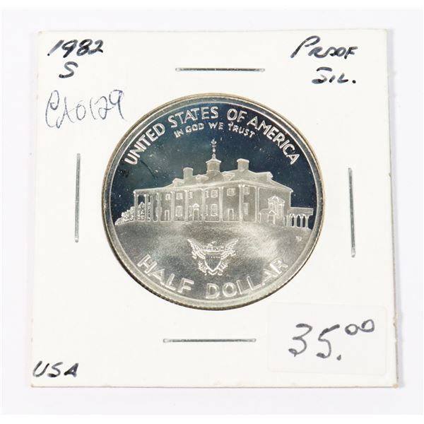1982S GEORGE WASHINGTON HALF DOLLAR PROOF