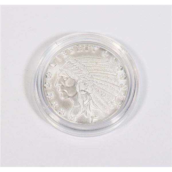 1/4-OZ SILVER INCUSE INDIAN SILVER ROUND IN