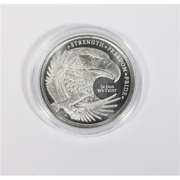 1/4-OZ SILVER, SILVER EAGLE SILVER ROUND IN