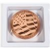 Image 3 : 2-OZ GSM COPPER EAGLE ROUND IN FLOATING DISPLAY