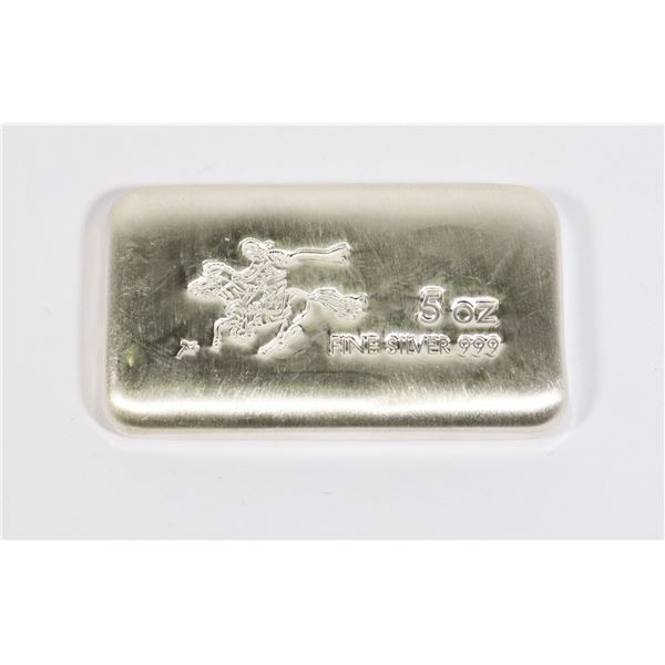 5-OZ PONY EXPRESS CAST SILVER BAR