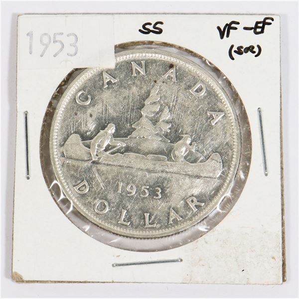 1953 CANADA SILVER DOLLAR 0.6-OZ SILVER