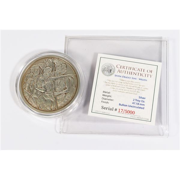 2-OZ VALKYRIES SILVER ROUND FIRST IN THE SEVEN
