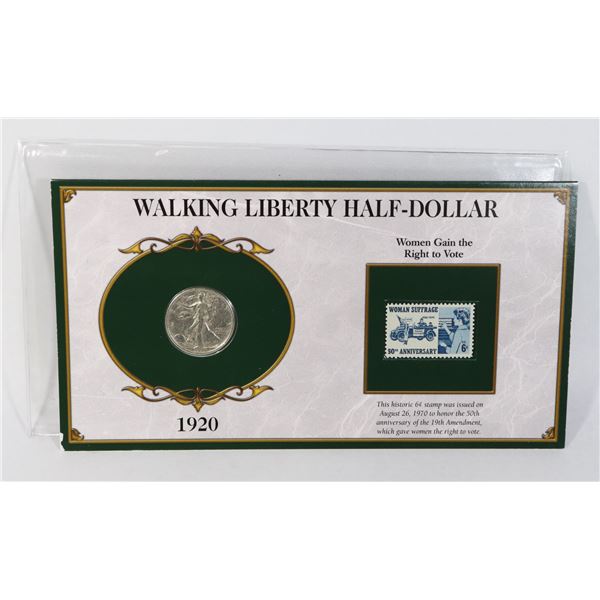 1920 WALKING LIBERTY HALF DOLLAR COIN 90% SILVER