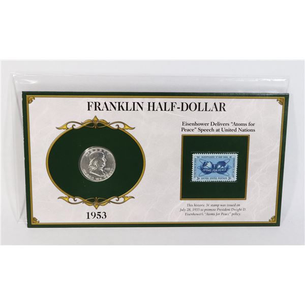 1953 FRANKLIN SILVER HALF DOLLAR 90% SILVER