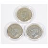 Image 2 : THREE 1947 CANADA .25CENT IN CAPSULES, 0.45-OZ