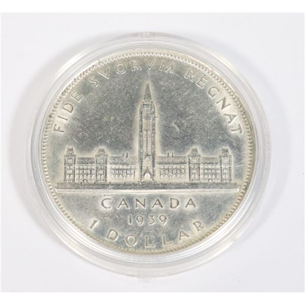 1939 CANADA SILVER DOLLAR 0.6-OZ SILVER