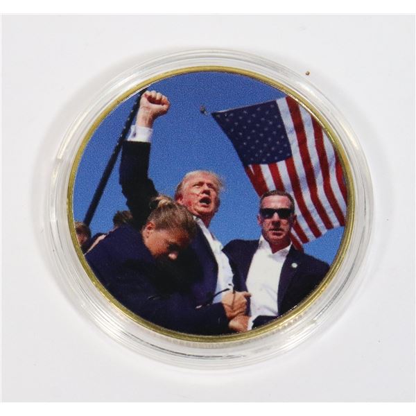 2024 TRUMP ASSASSINATION ATTEMPT COLORIZED ROUND