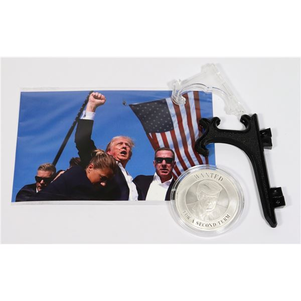 1-OZ DONALD TRUMP MUGSHOT SILVER ROUND WITH CARD