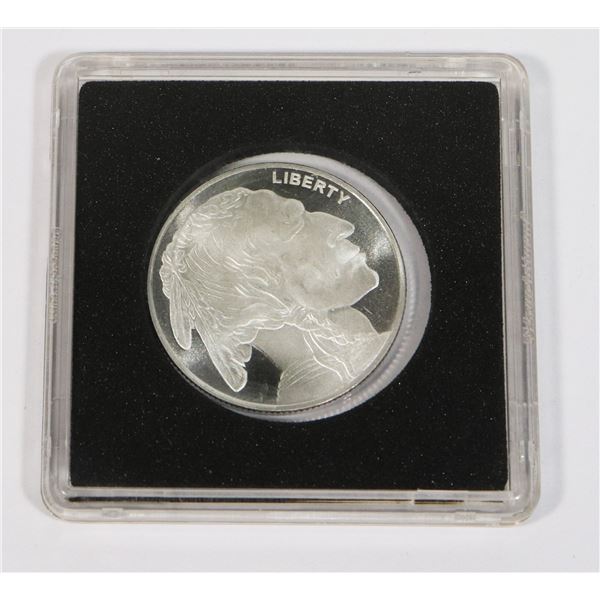 1/4-OZ BUFFALO SILVER ROUND IN CAPSULE