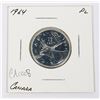 Image 1 : 1964 CANADA .25CENT SILVER PROOF LIKE COIN