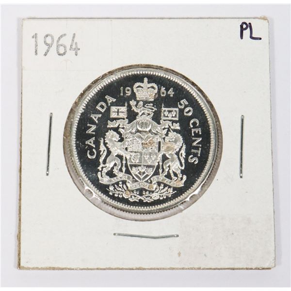 1964 CANADA SILVER HALF DOLLAR PROOF LIKE COIN