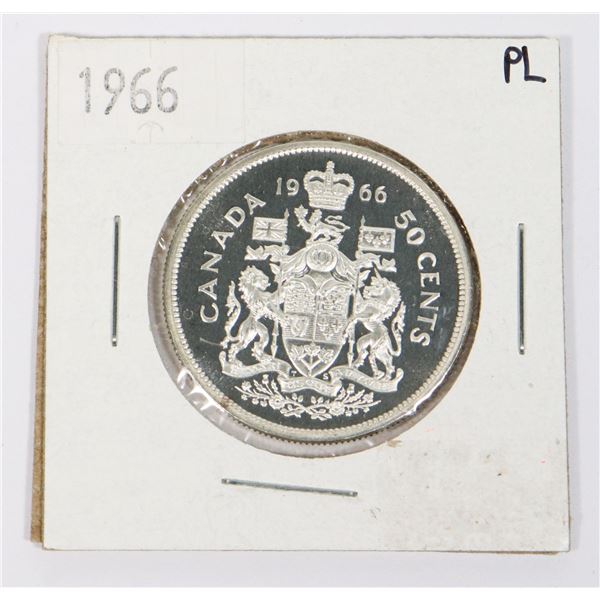 1966 CANADA SILVER HALF DOLLAR PROOF LIKE COIN