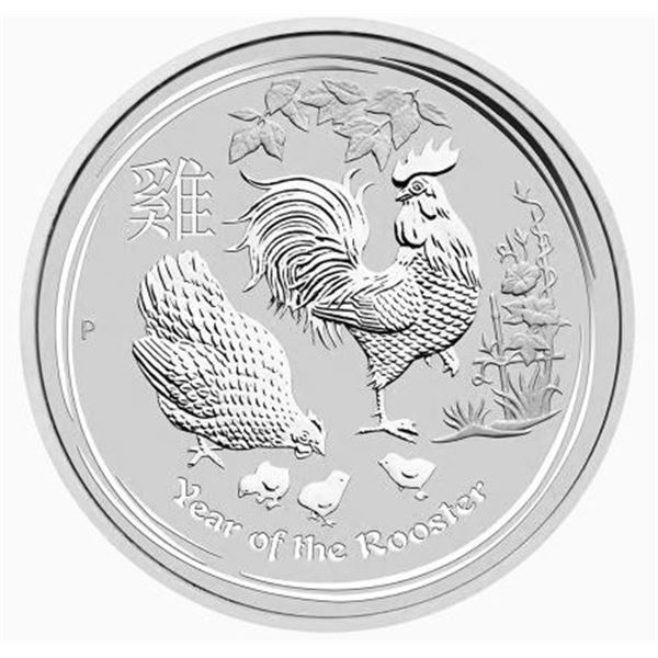 1/2-OZ 2017 LUNAR YEAR OF THE ROOSTER SILVER COIN