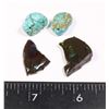 Image 1 : TWO AMMOLITE NUGGETS AND TWO REAL TURQUOISE