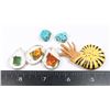 Image 1 : THREE AMMOLITE CHIPS IN RESIN, ONE AMMONITE