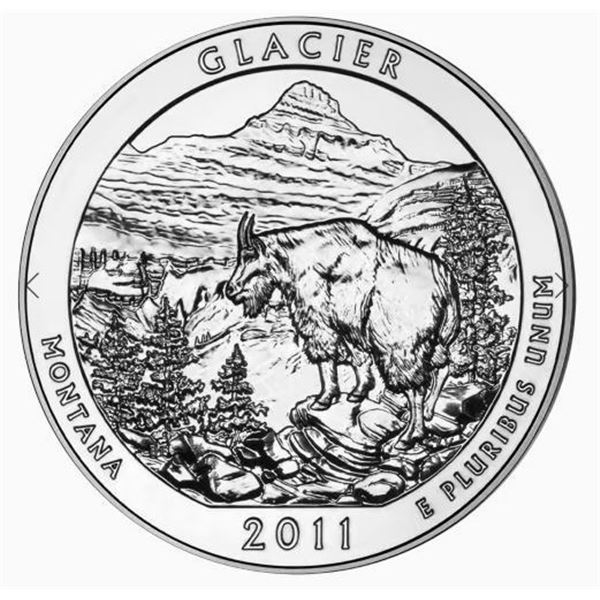 5-OZ 2011 AMERICA THE BEAUTIFUL GLACIER NATIONAL