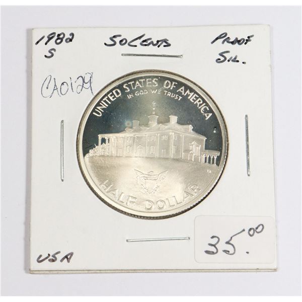 1982S GEORGE WASHINGTON HALF DOLLAR PROOF