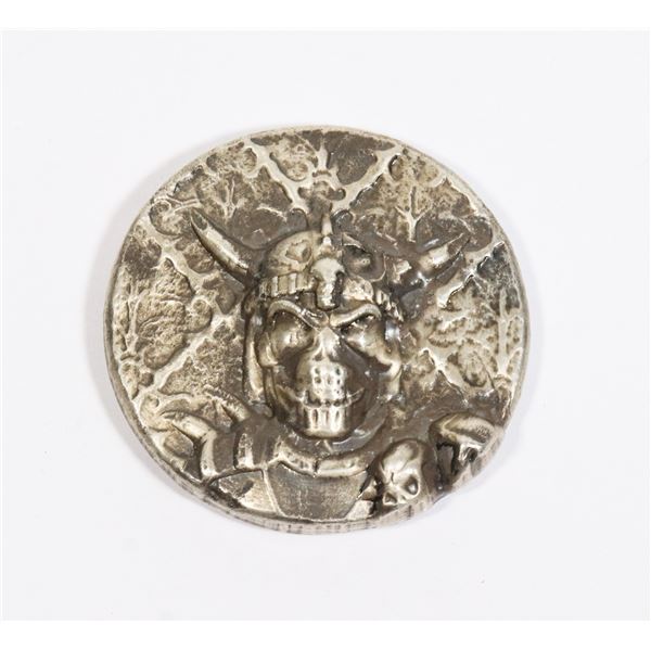 5-OZ .999 SILVER CAST ART PIECE, ANTIQUE FINISH,