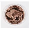 Image 2 : 1-OZ BUFFALO COPPER ROUND IN CAPSULE WITH CARD