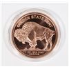 Image 2 : 1-OZ BUFFALO COPPER ROUND IN CAPSULE WITH CARD