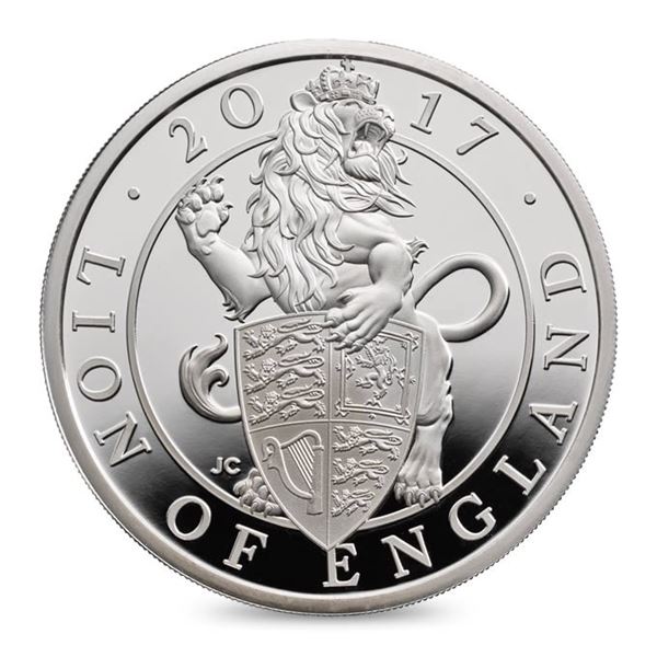 THE LION OF ENGLAND QUEENS BEAST 2017 1-OZ PURE