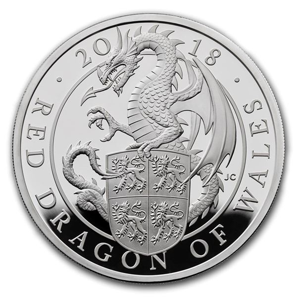 THE RED DRAGON OF WHALES QUEENS BEAST 2018 1-OZ