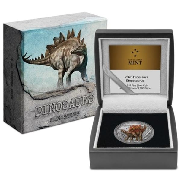 STEGOSAURUS DINOSAURS 2020 1-OZ FINE SILVER COIN