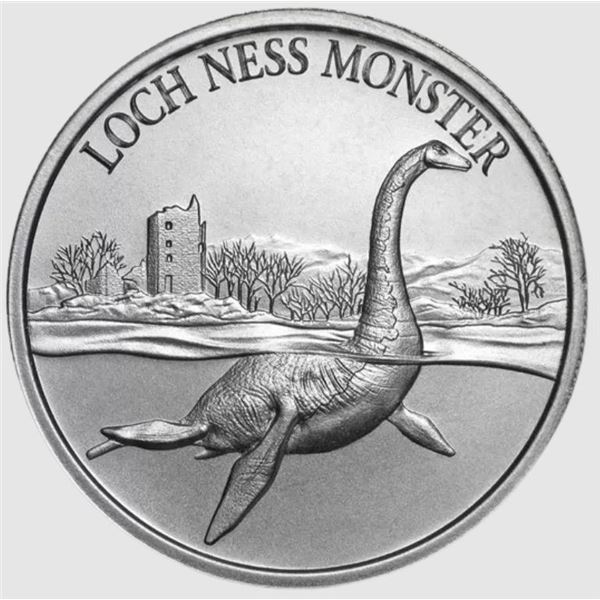 LOCH NESS MONSTER 2 TROY OUNCE , 39MM DIAMETER