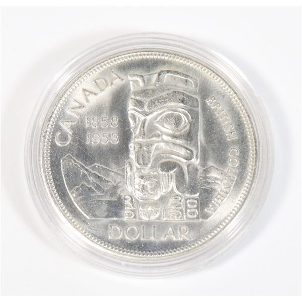 1959 CANADA SILVER DOLLAR MS-63-65 IN CAPSULE