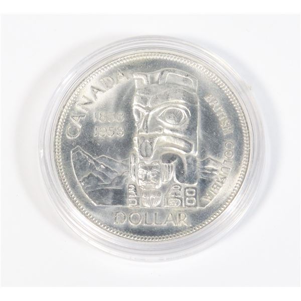 1960 CANADA SILVER DOLLAR MS-63-65 IN CAPSULE