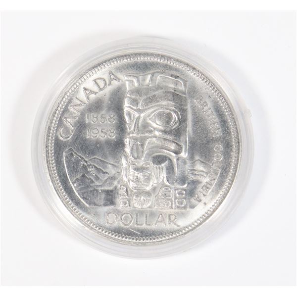 1961 CANADA SILVER DOLLAR MS-63-65 IN CAPSULE