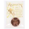 Image 1 : ZODIAC AQUARIUS 1-OZ 999 FINE COPPER ROUND IN