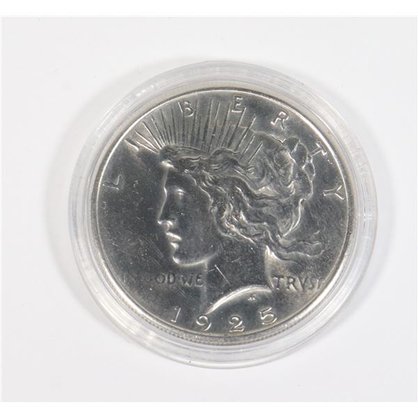 1925 PEACE DOLLAR MS 63 SILVER COIN