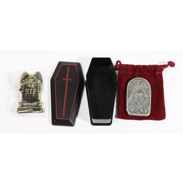 MONARCH VAMPIRE TOMBSTONE 2-OZ SILVER, COMES