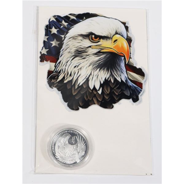 1/4-OZ SILVER EAGLE SILVER ROUND IN CAPSULE AND