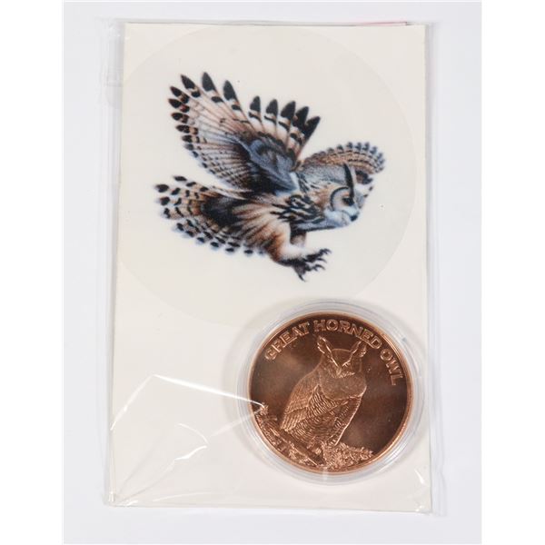 1-OZ 999 FINE COPER ROUND THE OWL