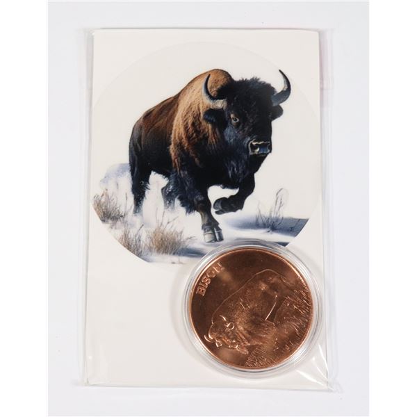 1-OZ 999 FINE COPER ROUND THE BUFFALO