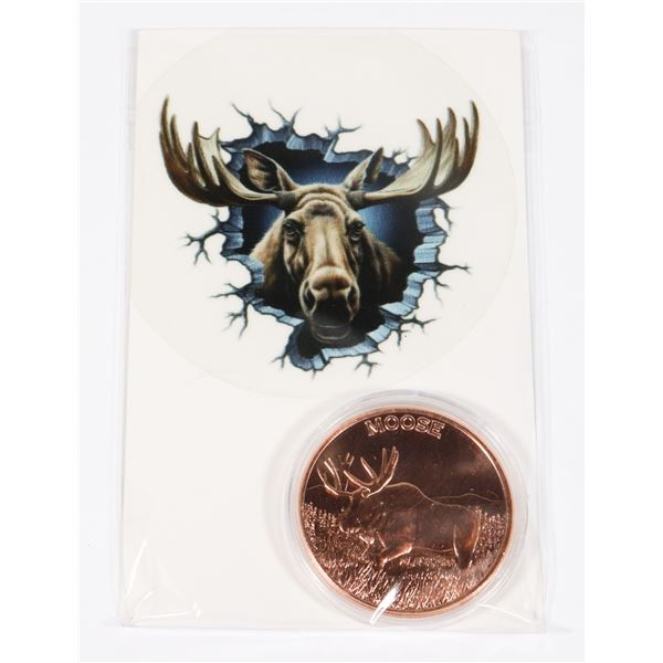 1-OZ 999 FINE COPER ROUND THE MOOSE