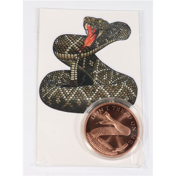 1-OZ 999 FINE COPER ROUND DON'T TREAD ON ME