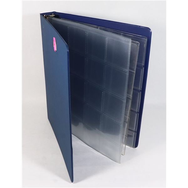 DISCREET BINDER WITH THREE USED PAGES FOR 2"X2"
