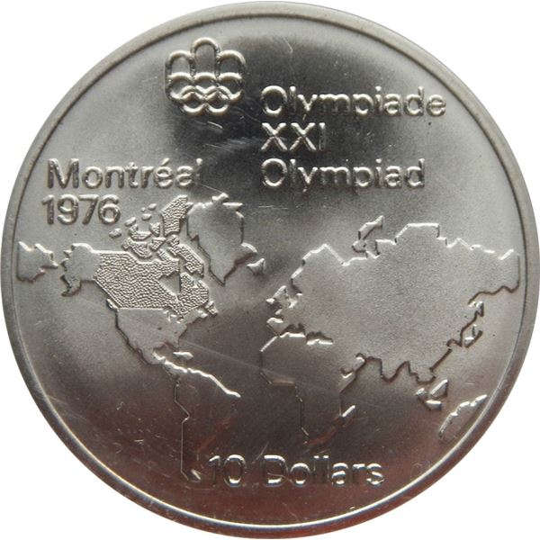 1973 $10 OLYMPIC MONTREAL 1.445 OZ 92.5% SILVER