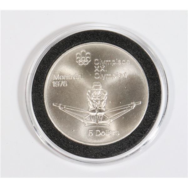 1973 $5 OLYMPIC MONTREAL .7725 OZ - 92.5% SILVER