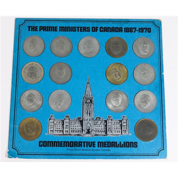 PRIME MINISTERS OF CANADA COMMEMORATIVE MEDALLION