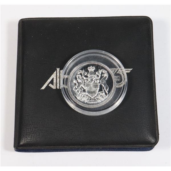 1980 ALBERTA 75TH ANNIVERSARY SILVER COIN -.925